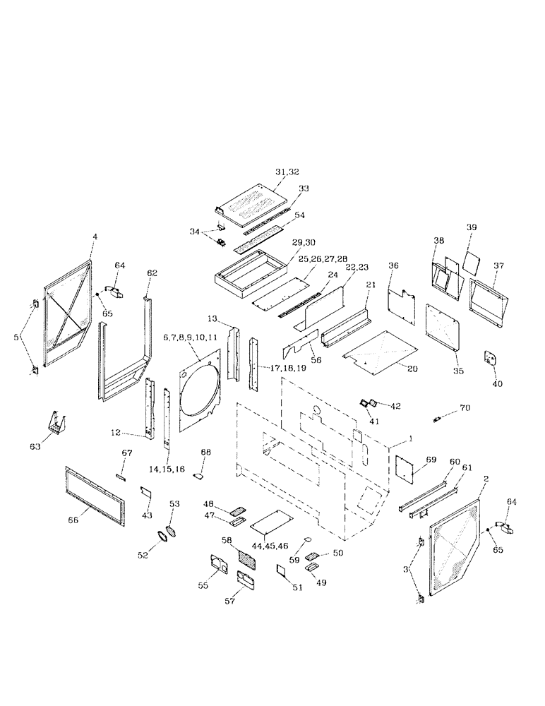 Схема запчастей Case IH 7700 - (C03-01) - ENGINE COMPARTMENT Engine & Engine Attachments