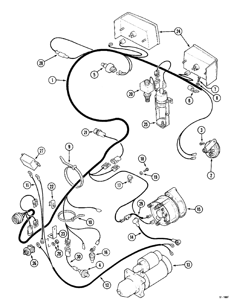 Схема запчастей Case IH 5150 - (4-10) - HARNESS - ENGINE, ( - JJF1029999) (04) - ELECTRICAL SYSTEMS