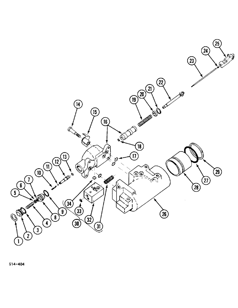 Схема запчастей Case IH 248 - (8-730) - DRAFT CONTROL CYLINDER AND VALVE (08) - HYDRAULICS