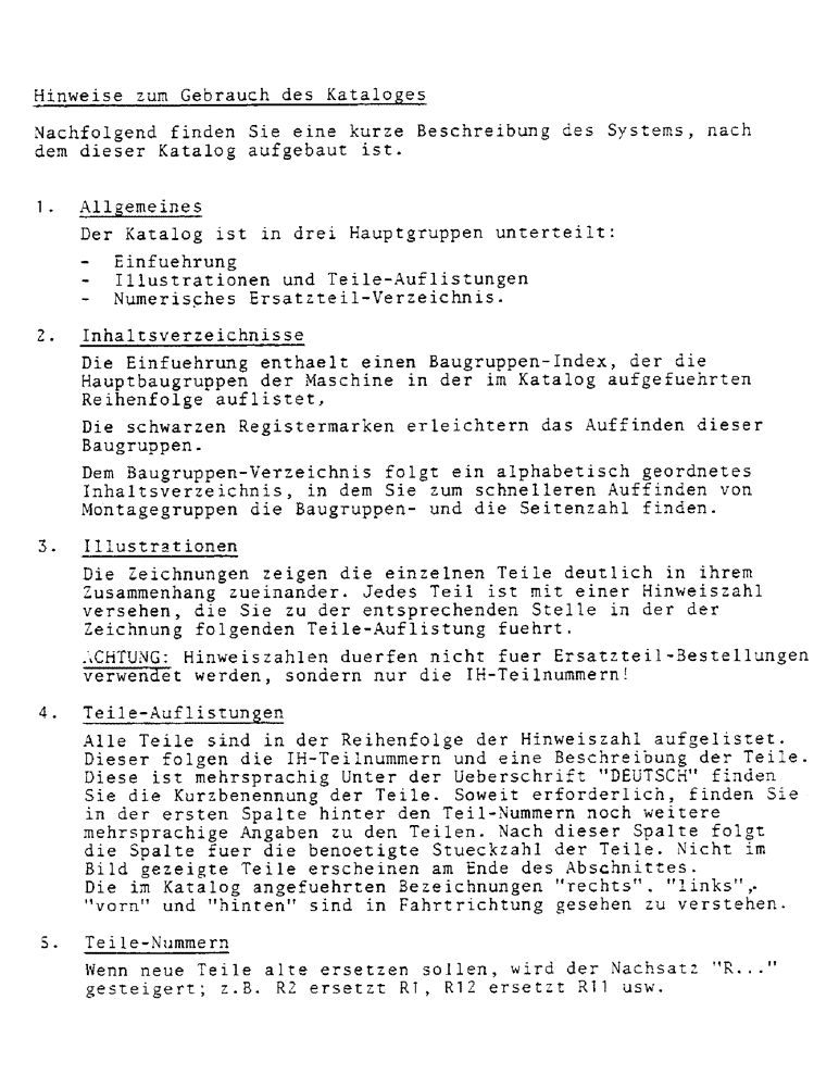 Схема запчастей Case IH D-206 - (0-F) - EINFUEHRUNG 