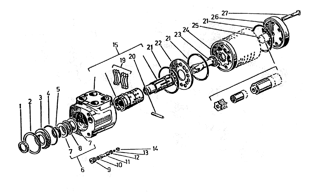 Схема запчастей Case IH 7000 - (B02-45) - HYDRAULIC MOTOR * ORBITROL CHAR-LYNN: 9.7 CU.IN. Hydraulic Components & Circuits