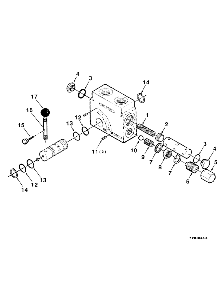 Схема запчастей Case IH 8545 - (9-42) - HYDRAULIC FLOW CONTROL VALVE ASSEMBLY (7796394 FLOW CONTROL VALVE ASSEMBLY COMPLETE) Decals & Attachments
