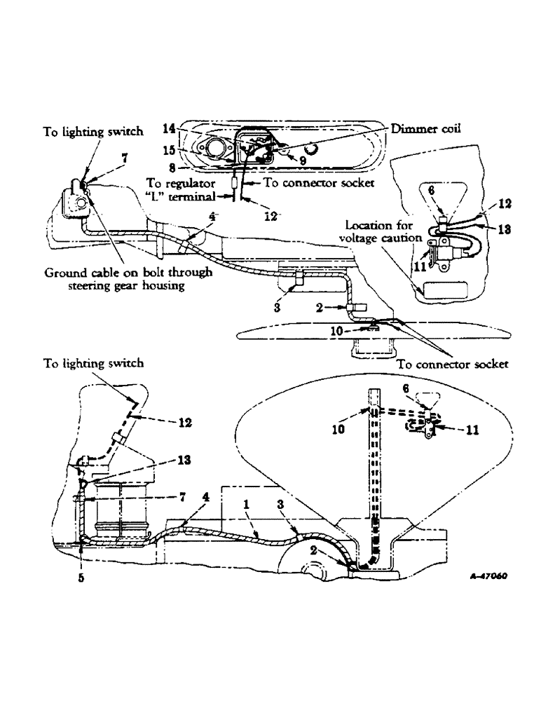 Схема запчастей Case IH 350 - (145) - ELECTRICAL SYSTEM, CARBURETED ENGINE, ELECTRICAL BREAK-AWAY CONNECTOR SOCKET, SPECIAL (06) - ELECTRICAL SYSTEMS