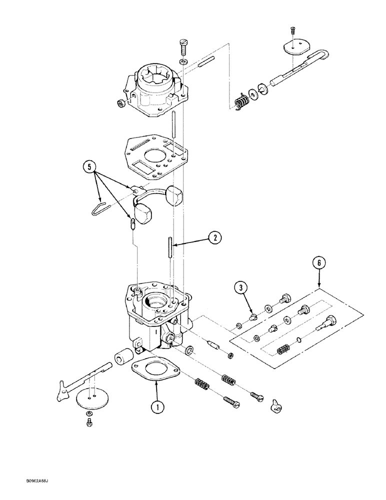 Схема запчастей Case IH 1818 - (3-24) - CARBURETOR, GASOLINE MODELS (03) - FUEL SYSTEM