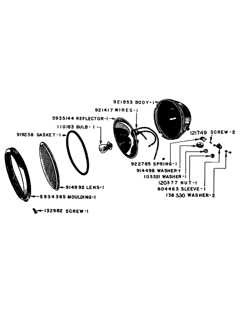 Схема запчастей Case IH D-SERIES - (037) - O6752AB TRACTOR LAMP PARTS (04) - ELECTRICAL SYSTEMS