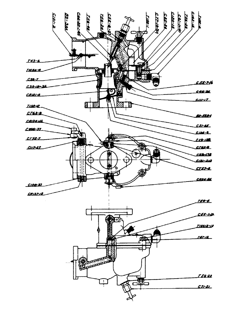 Схема запчастей Case IH D-SERIES - (024) - O4990AB ZENITH CARBURETOR, MODEL NO. 62AJX9 - OUTLINE NO. 8964 - D, DC, DO, DV (03) - FUEL SYSTEM