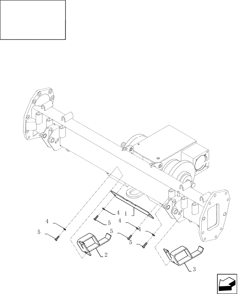 Схема запчастей Case IH 8010 - (90.118.31[01]) - BRAKE SHIELDING (90) - PLATFORM, CAB, BODYWORK AND DECALS