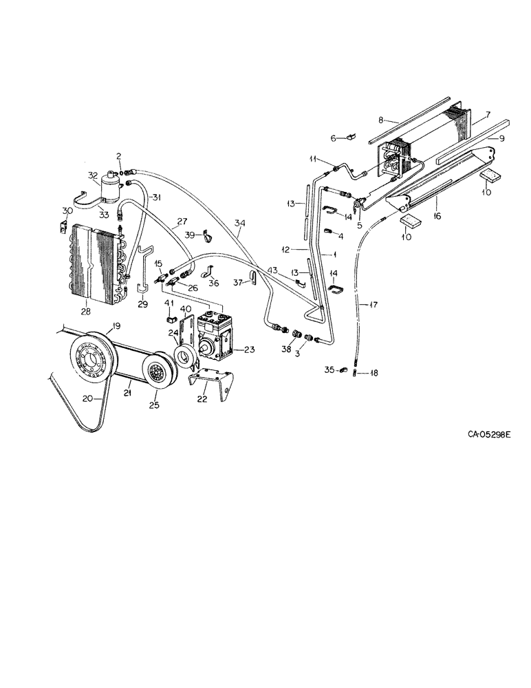 Схема запчастей Case IH 986 - (13-41) - SUPERSTRUCTURE, AIR CONDITIONER, OLD STYLE (05) - SUPERSTRUCTURE