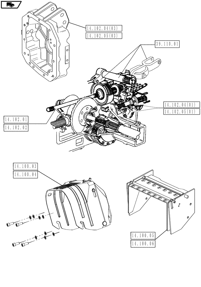 Схема запчастей Case IH MAGNUM 190 - (00.000.14) - PICTORIAL INDEX - LIVE PTO (00) - GENERAL & PICTORIAL INDEX