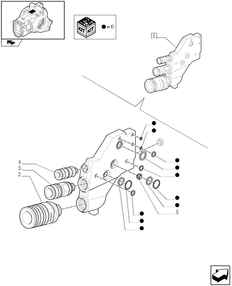 Схема запчастей Case IH PUMA 195 - (1.82.7/03B) - POWER BEYOND VALVE - BREAKDOWN (07) - HYDRAULIC SYSTEM