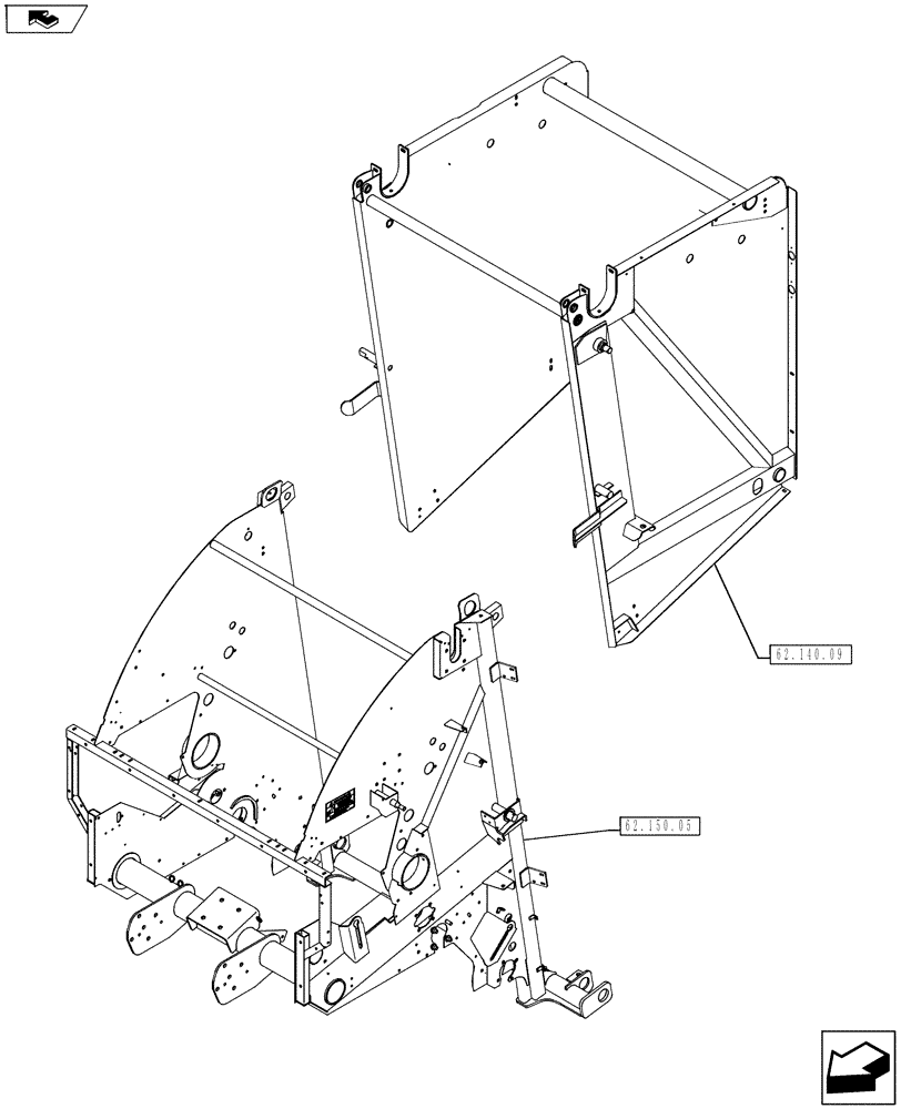 Схема запчастей Case IH RB455A - (00.000.39) - FRAMES (00) - GENERAL & PICTORIAL INDEX