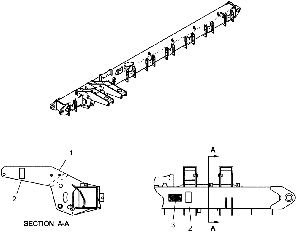 Схема запчастей Case IH 1260 - (90.108.08) - DECALS - MIDDLE WING (90) - PLATFORM, CAB, BODYWORK AND DECALS