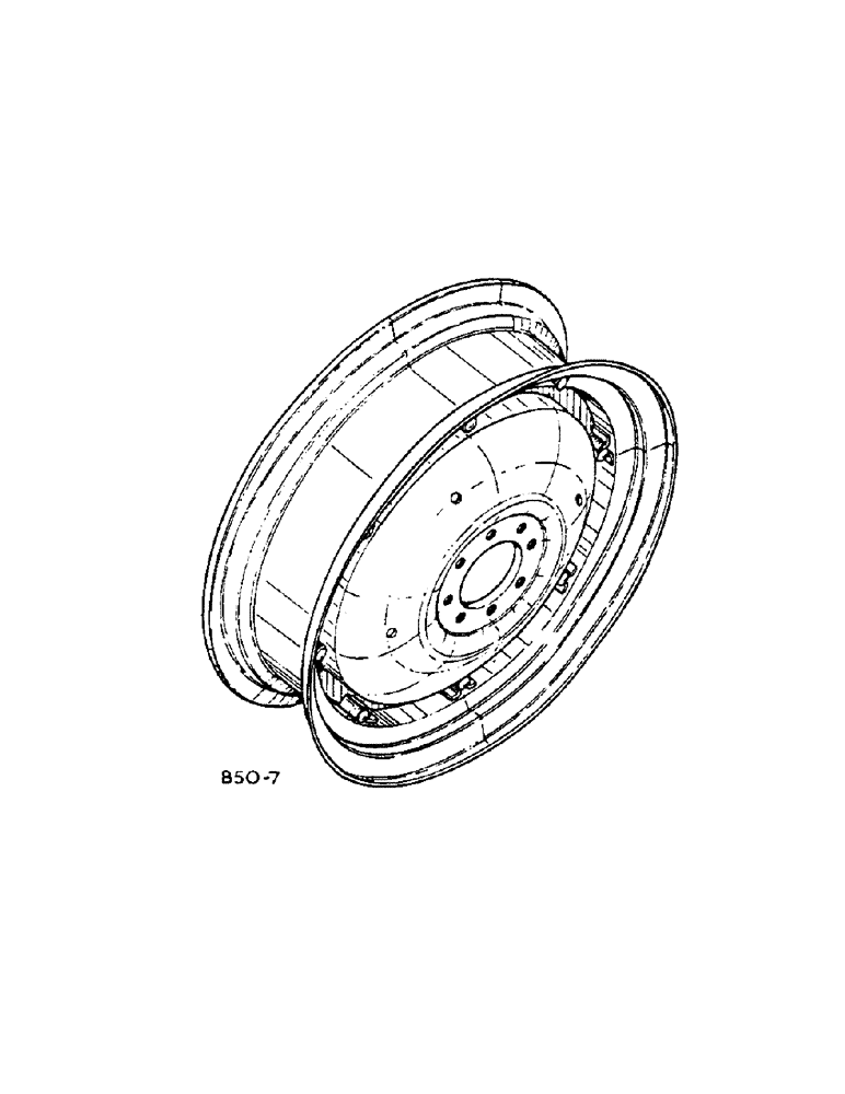 Схема запчастей Case IH 584 - (15-02) - REAR WHEELS, EIGHT BOLT WHEEL TO RIM MOUNTING Wheels & Traction