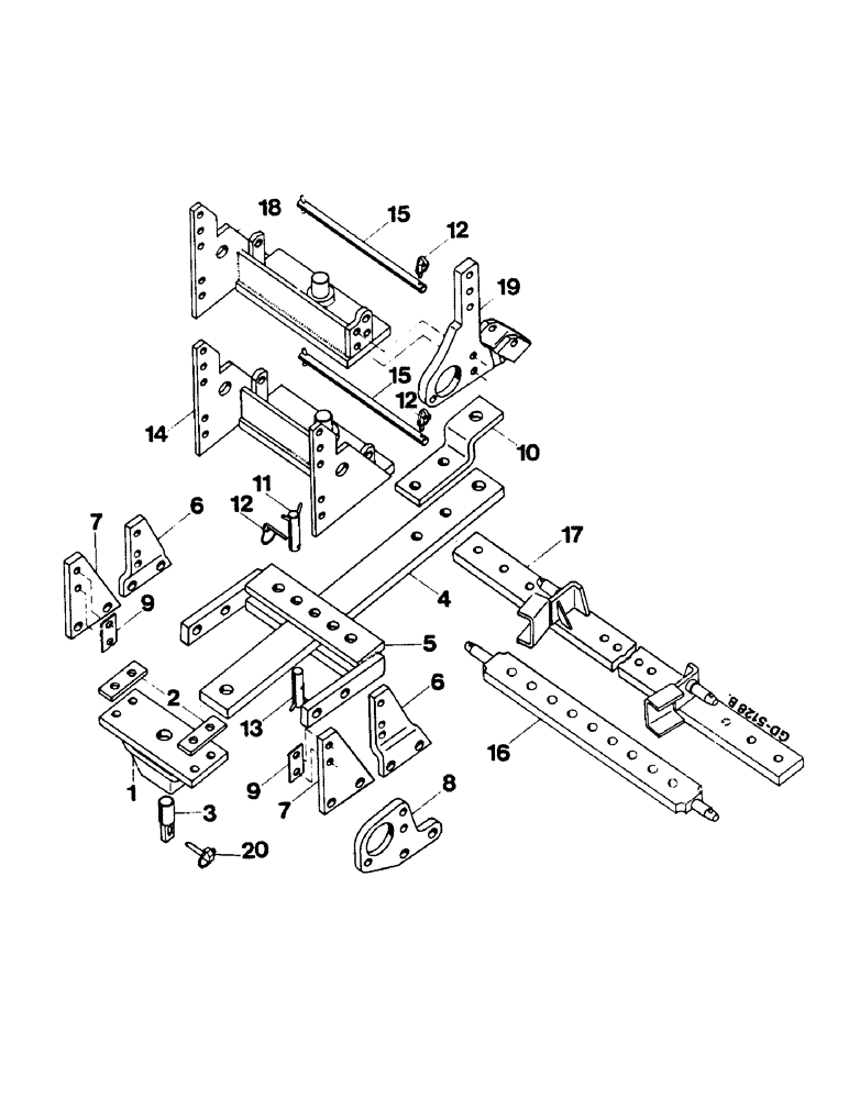Схема запчастей Case IH 744 - (2E01) - DRAWBAR, FRAME (07) - HYDRAULICS