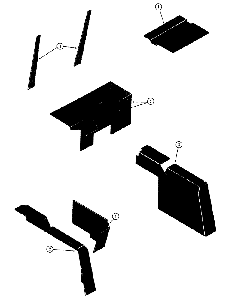 Схема запчастей Case IH 870 - (300) - CAB, ACOUSTICAL COVERS, BETTENDORF (09) - CHASSIS/ATTACHMENTS