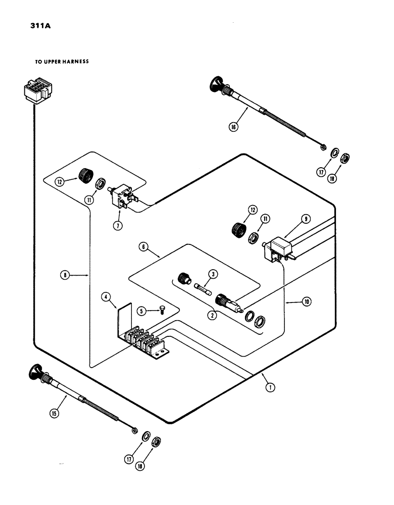 Схема запчастей Case IH 770 - (311A) - CAB, INSTRUMENT PANEL, CONTROLS AND WIRING, W/O AIR CONDITIONER, HINSON (09) - CHASSIS/ATTACHMENTS