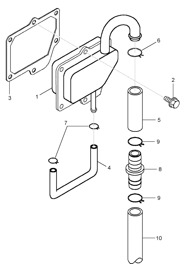Схема запчастей Case IH MX255 - (02-33) - CRANKCASE, BREATHER, MX255 AND MX285 (02) - ENGINE