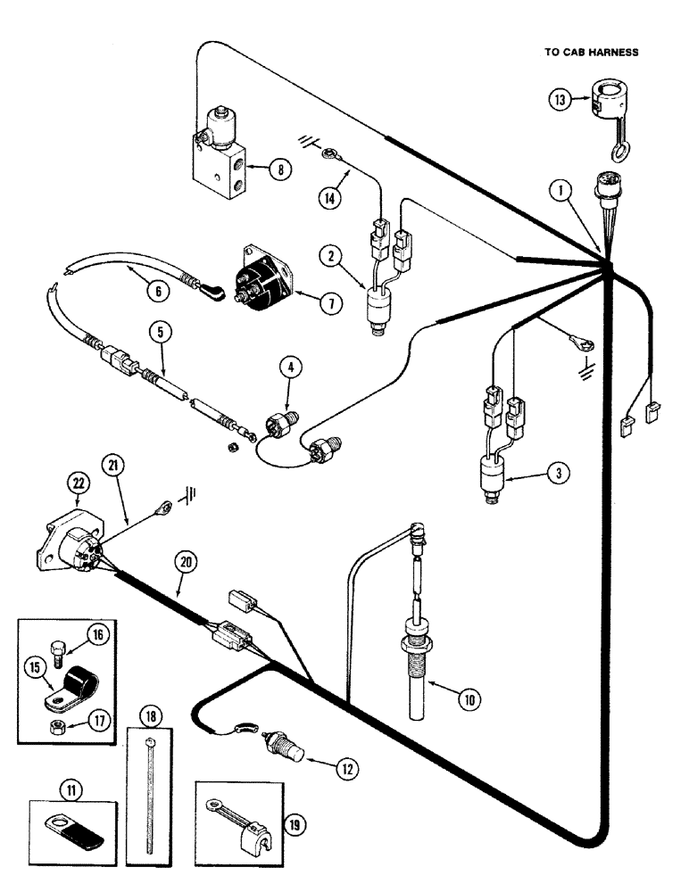 Схема запчастей Case IH 2394 - (4-12) - TRANSMISSION HARNESS (04) - ELECTRICAL SYSTEMS