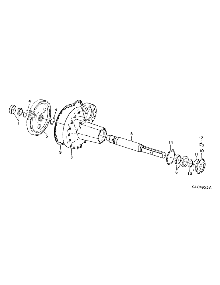 Схема запчастей Case IH 3588 - (07-09) - DRIVE TRAIN, REAR DRIVE AXLE, 3388 AND 3588 TRACTORS (04) - Drive Train