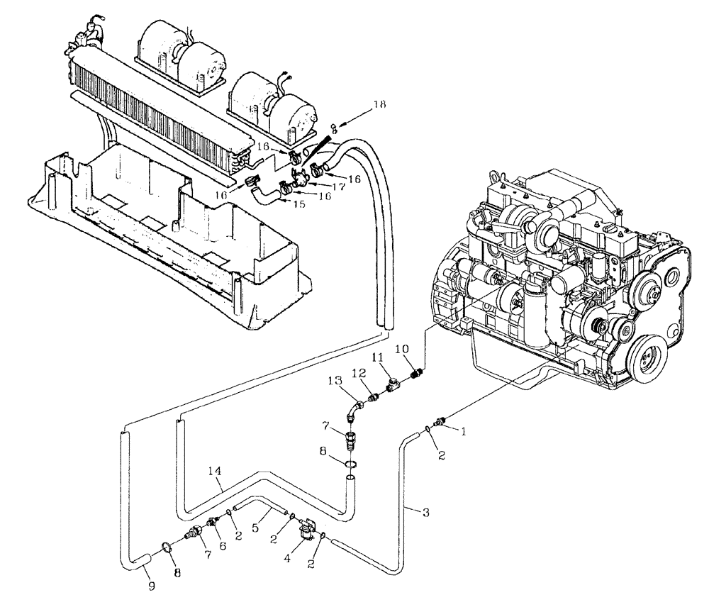 Схема запчастей Case IH AUSTOFT - (B05[09]) - HYDRUALIC CIRCUIT-CABIN HEATER Hydraulic Components & Circuits
