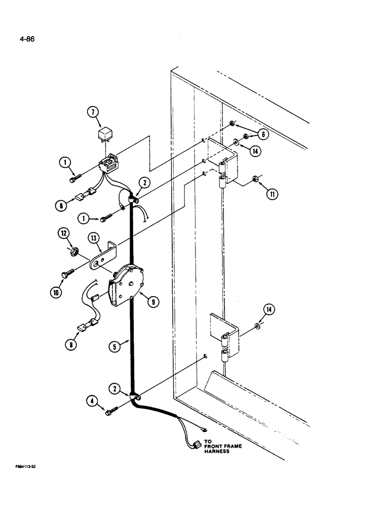 Схема запчастей Case IH 9280 - (4-086) - HORN & MOUNTING (04) - ELECTRICAL SYSTEMS