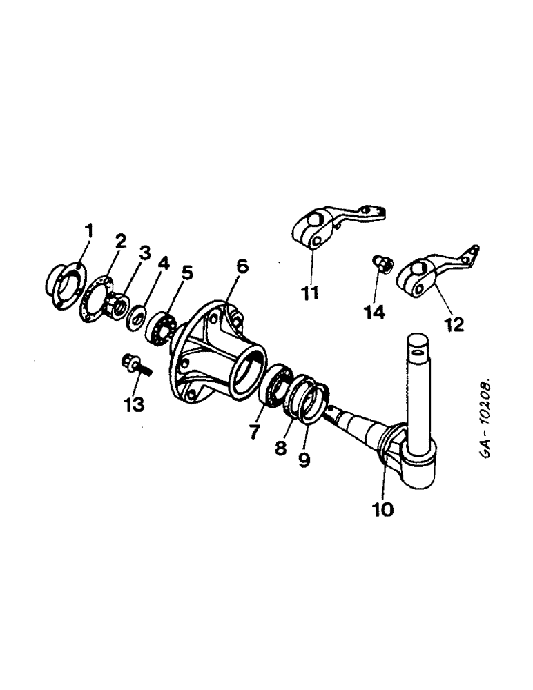 Схема запчастей Case IH 844S - (14-13) - STEERING KNUCKLE, ONLY FOR 844S, ON UNITS WITH FRONT AXLE 3232212R91 Suspension