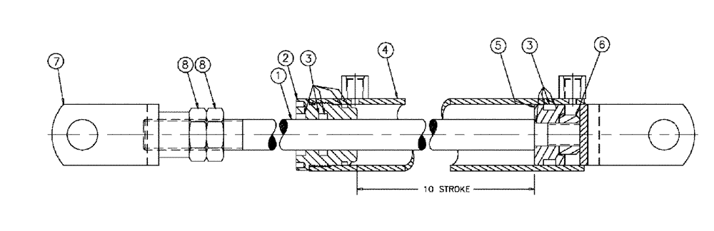 Схема запчастей Case IH 3150 - (07-008) - OUTER BOOM FOLD Cylinders