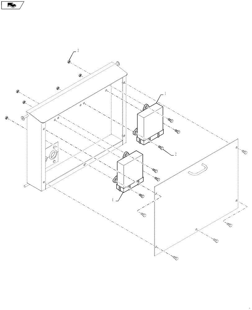 Схема запчастей Case IH 810 - (13-023) - ELECTRIC NODE GROUP, TRIPLE BIN (06) - ELECTRICAL