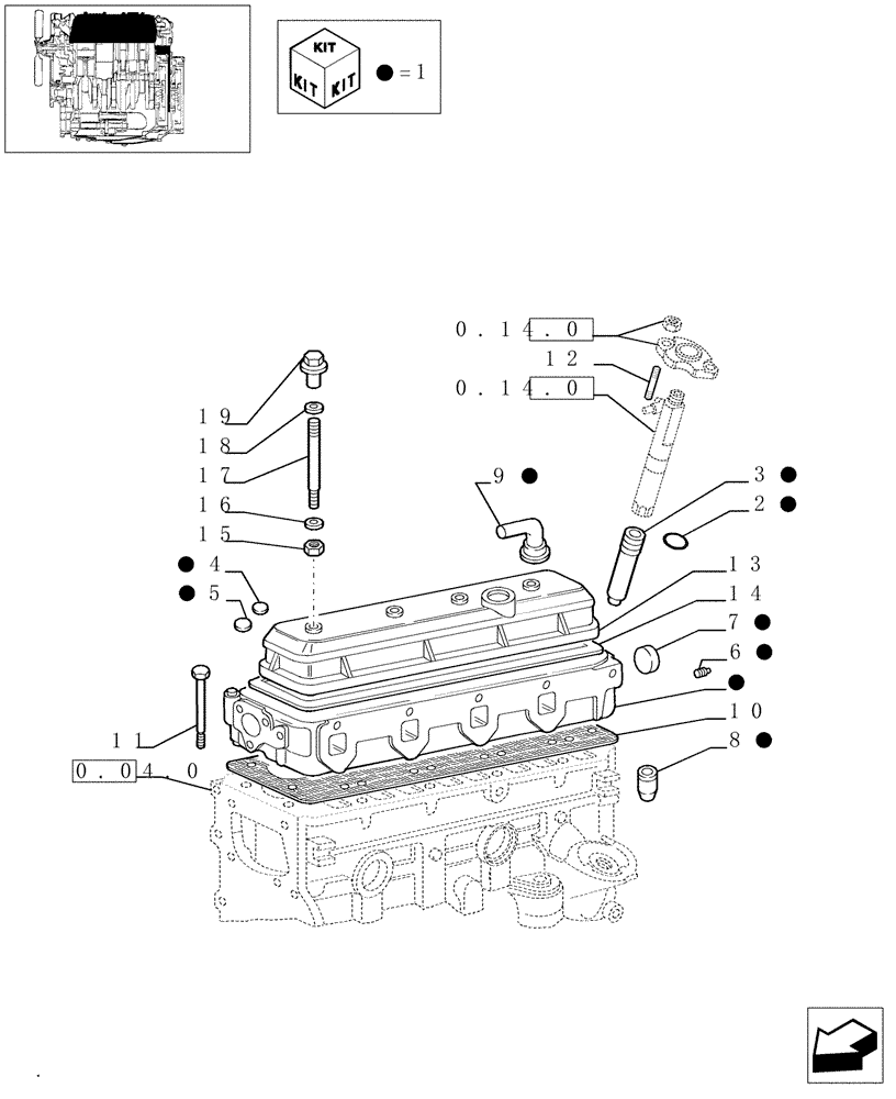 Схема запчастей Case IH 8045.05.406 - (0.06.0[01]) - CYLINDER HEAD (99475291) 