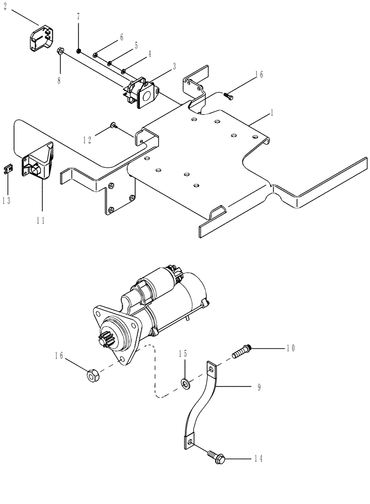 Схема запчастей Case IH MAGNUM 255 - (04-20) - SOLENOID - STARTER (04) - ELECTRICAL SYSTEMS