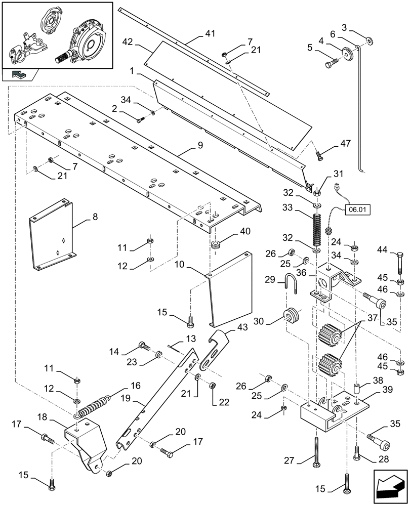 Схема запчастей Case IH LBX332P - (15.07[01]) - TWINE TENSIONERS (15) - KNOTTER /WRAPPER