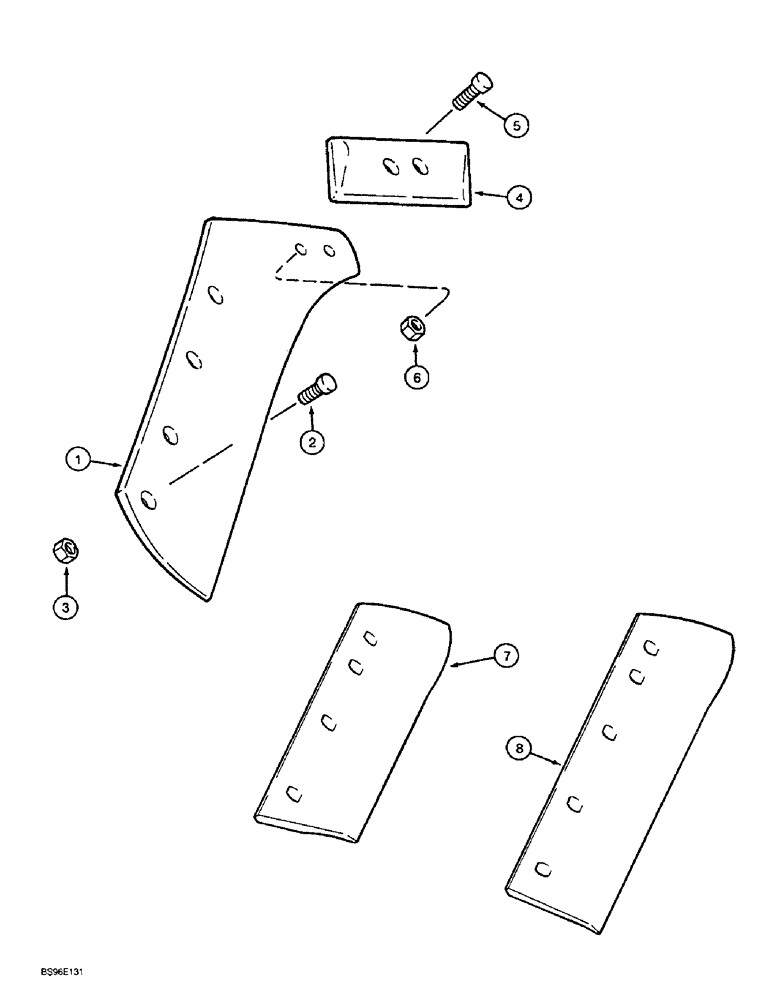Схема запчастей Case IH HSCXK - (9-68) - SHARES, MOLDBOARD PLOW, EUROPEAN STYLE, HSES HIGH SPEED EUROPEAN STYLE WITH REPLACEABLE POINT 