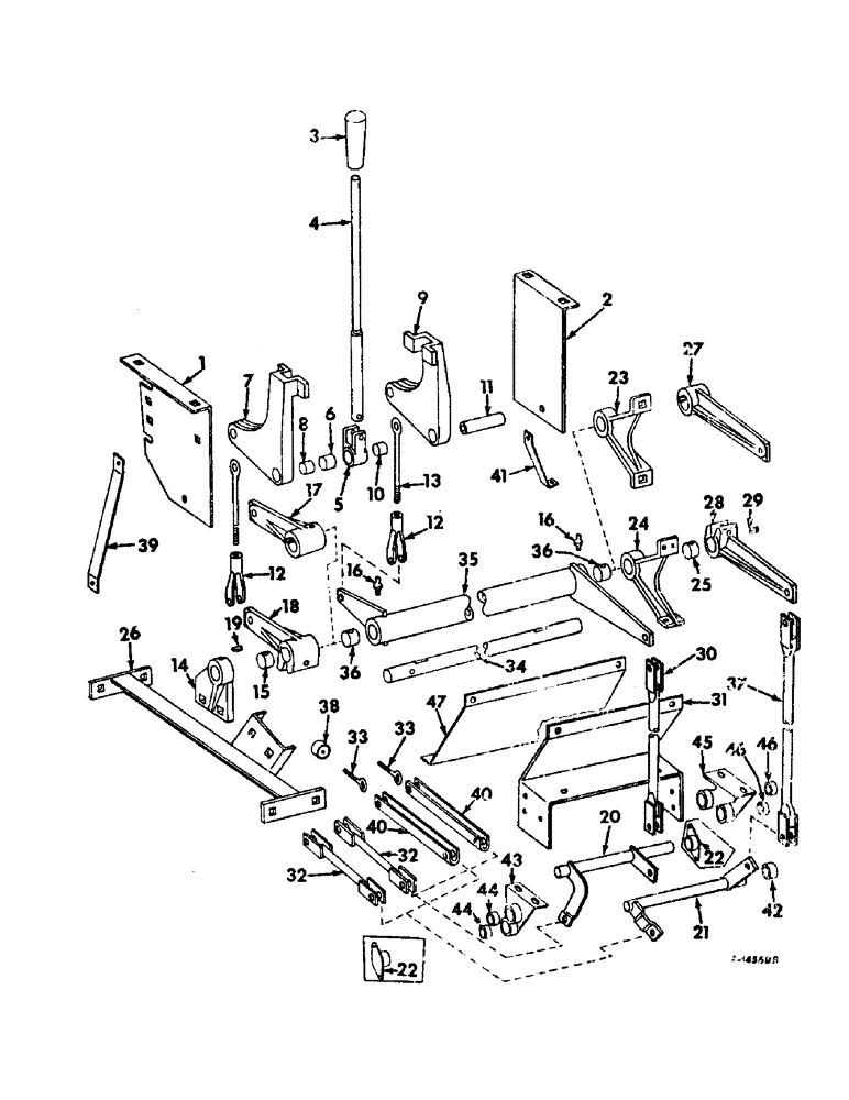 Схема запчастей Case IH 915 - (H-15) - CONTROLS, TRANSMISSION GEAR SHIFT CONTROL Controls