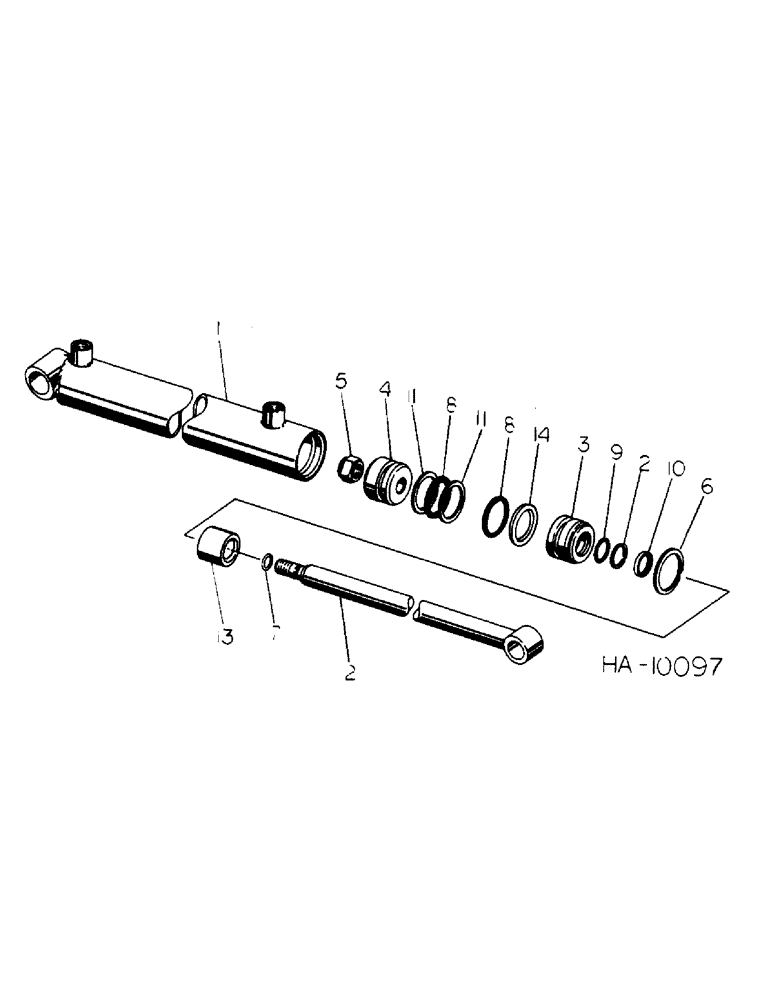 Схема запчастей Case IH 55 - (E-17) - WING LIFT HYDRAULIC CYLINDER 