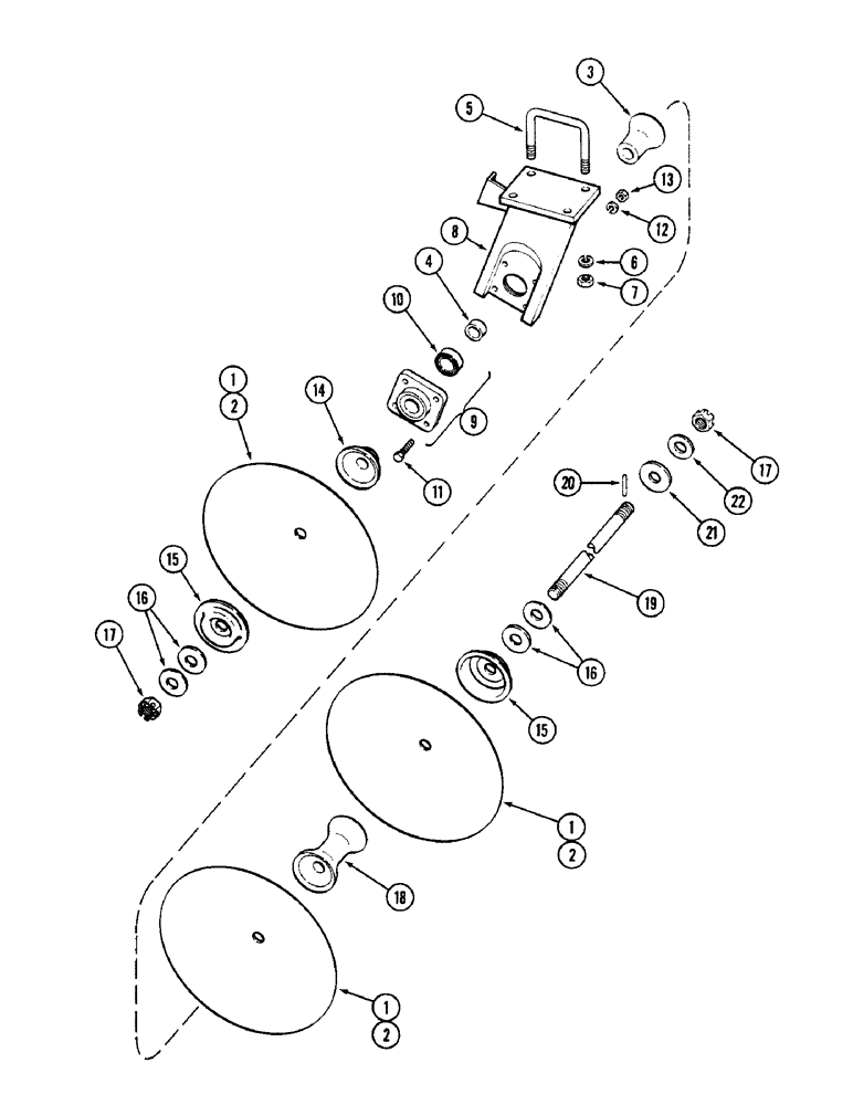 Схема запчастей Case IH DOT B - (082) - RIGHT FRONT CENTER GANG, 25, 28 AND 31 FOOT (7.6, 8.5 AND 9.5 M) 