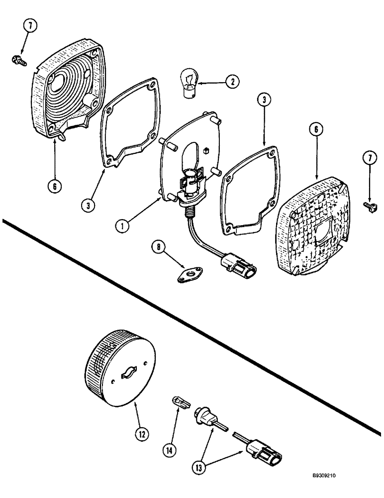 Схема запчастей Case IH 3900 - (4-4) - LAMPS, TURN SIGNAL LAMP / TAIL LAMP (04) - ELECTRICAL SYSTEMS