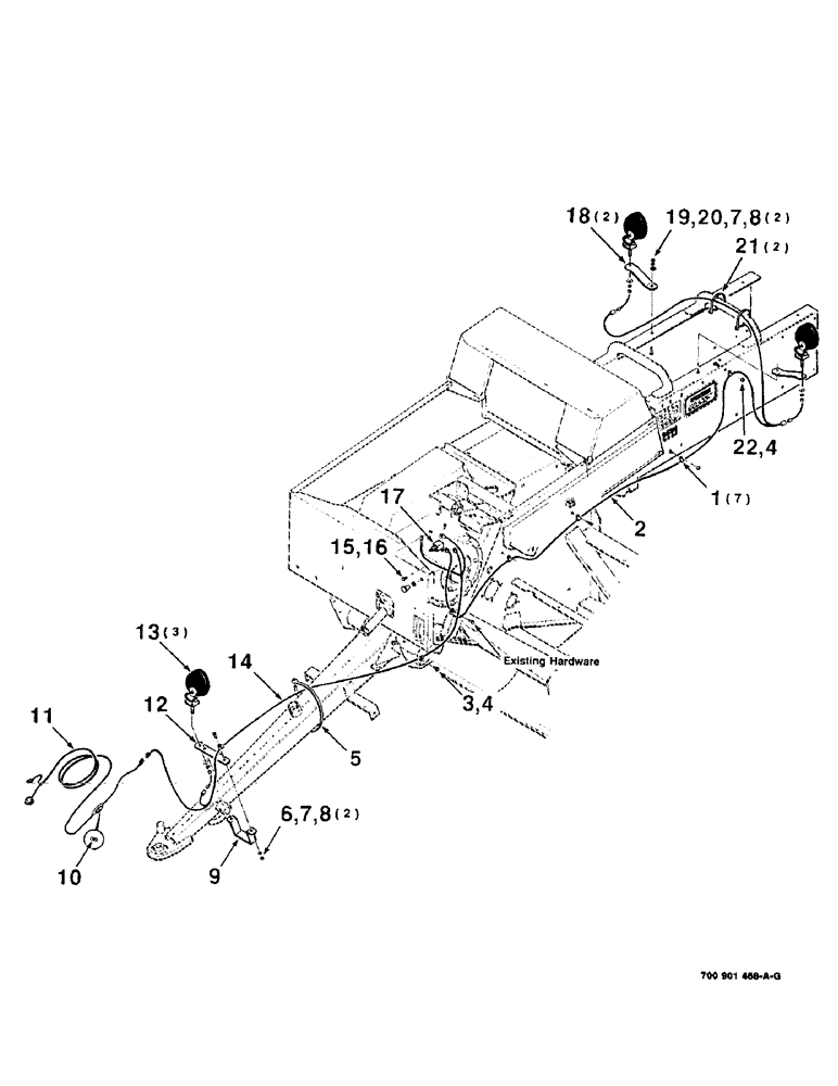 Схема запчастей Case IH 8545 - (9-28) - FIELD LIGHT KIT, (HK40445 FIELD LIGHT KIT COMPLETE) Decals & Attachments