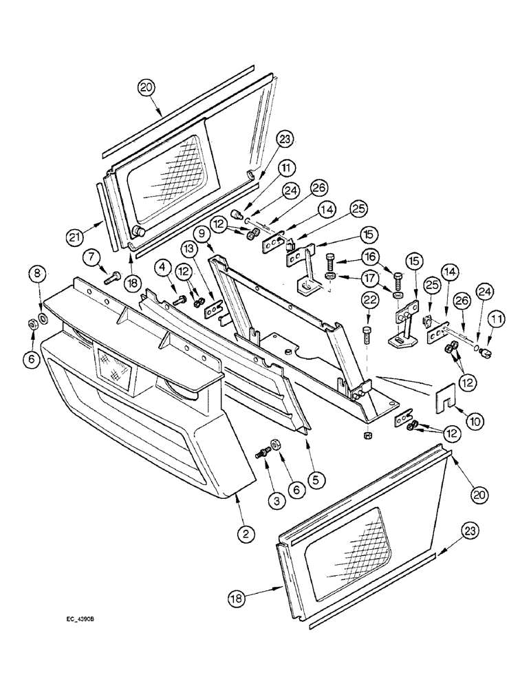 Схема запчастей Case IH 4230 - (9-008) - RADIATOR GRILLE (09) - CHASSIS/ATTACHMENTS