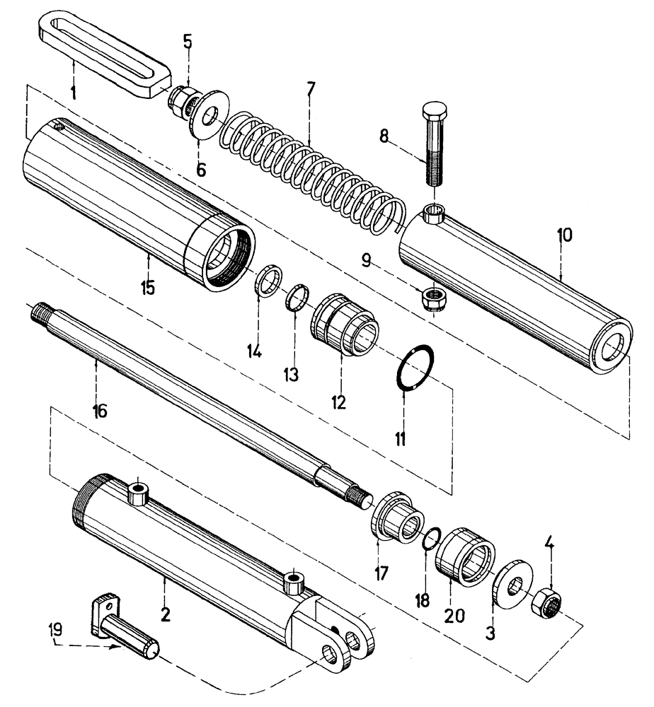 Схема запчастей Case IH 7700 - (B01[02]) - HYDRAULIC CYLINDER, CROPDIVIDER LIFT ARMS Hydraulic Components & Circuits