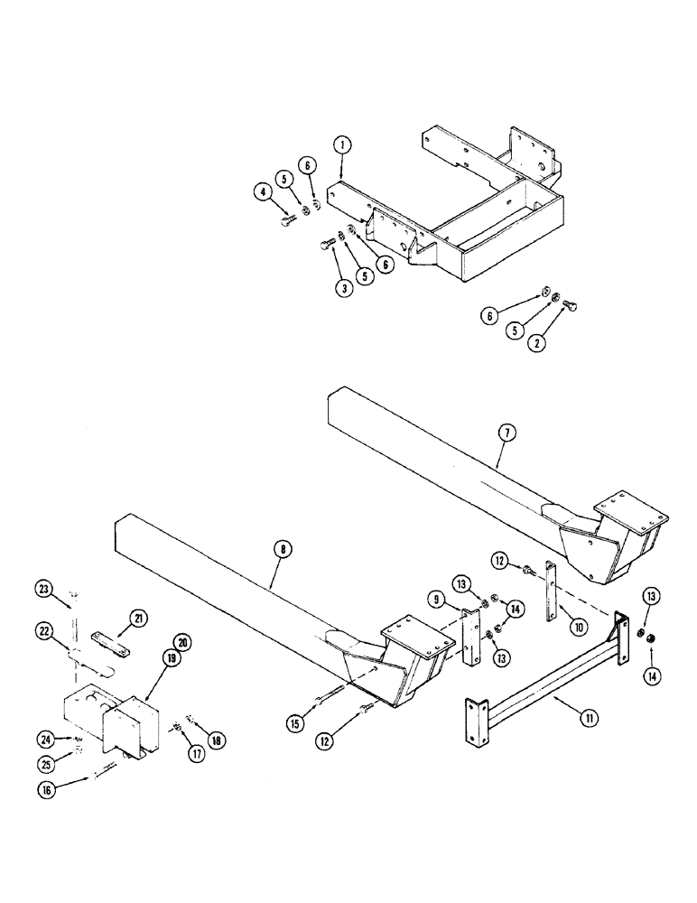 Схема запчастей Case IH 90 - (08) - MOUNTING BRACKETS, 2390 AND 2590 TRACTORS (82) - FRONT LOADER & BUCKET