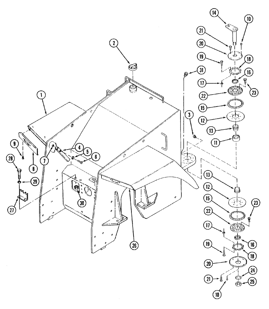 Схема запчастей Case IH STX440 - (09-38) - REAR FRAME QUADTRAC TRACTOR (09) - CHASSIS/ATTACHMENTS