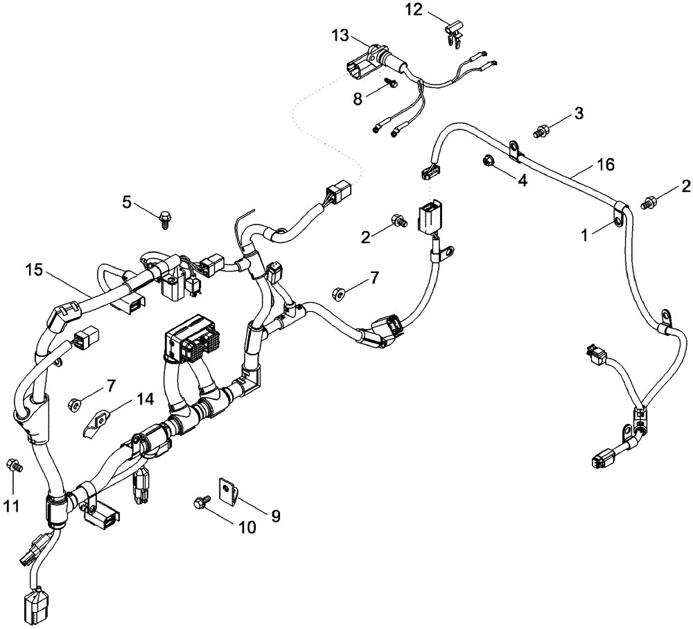 Схема запчастей Case IH 620 - (04-02) - HARNESS, ENGINE CONTROL MODULE (06) - ELECTRICAL SYSTEMS