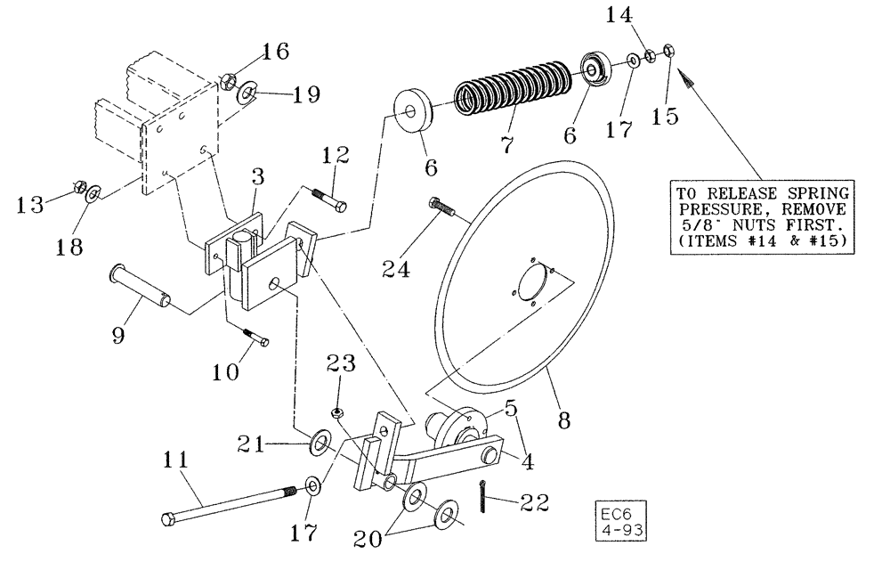Схема запчастей Case IH 6750 - (75.200.06) - SPRING COULTER (09) - CHASSIS/ATTACHMENTS