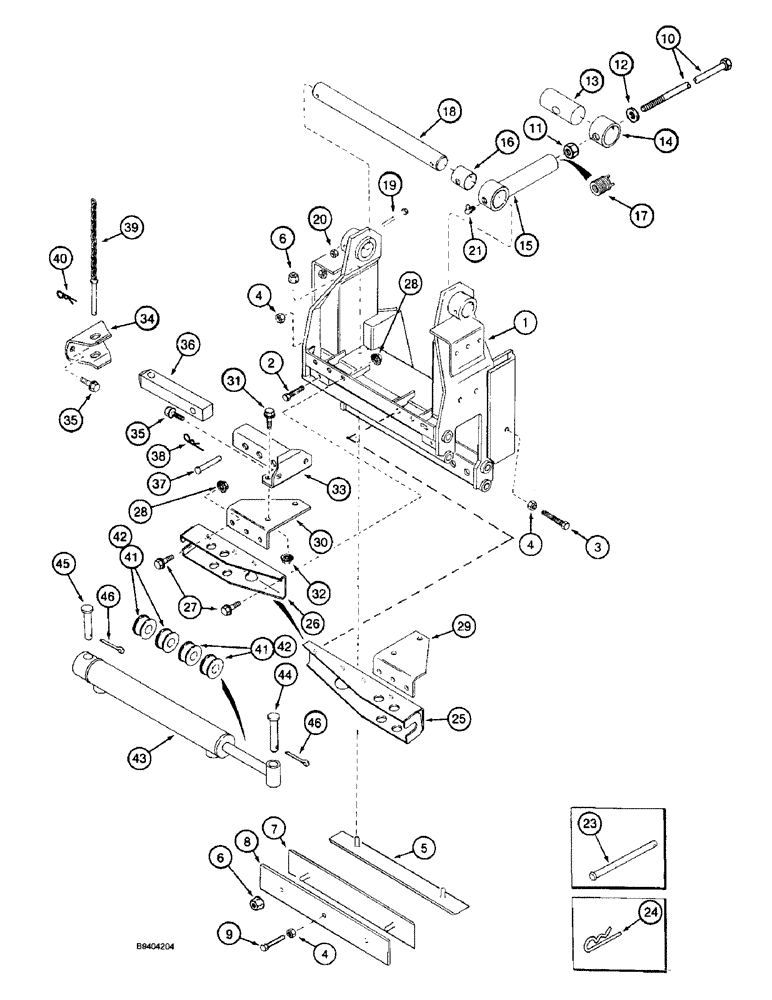 Схема запчастей Case IH 2055 - (9A-73A) - DRUM HANGER ASSEMBLY, 5 ROW NARROW, P.I.N. JJC0155439 AND AFTER (13) - PICKING SYSTEM