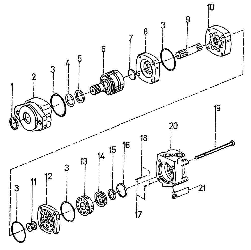 Схема запчастей Case IH 7700 - (B02[05A]) - HYDRAULIC MOTOR 2000 CHAR-LYNN: 24 CU. IN. Hydraulic Components & Circuits