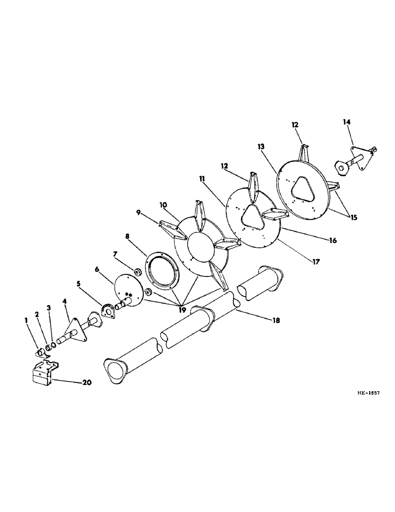 Схема запчастей Case IH 275 - (Q-46) - PLATFORMS, PICK-UP REEL CENTRE SHAFT Platforms
