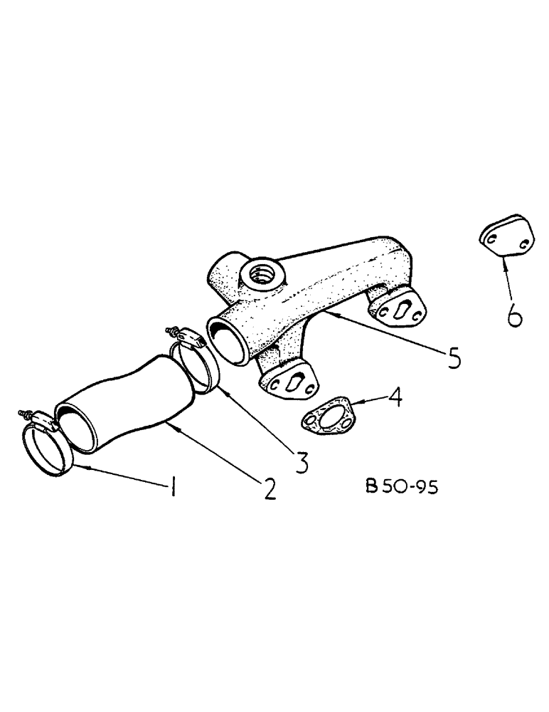 Схема запчастей Case IH 258 - (12-054) - COOLANT MANIFOLD Power