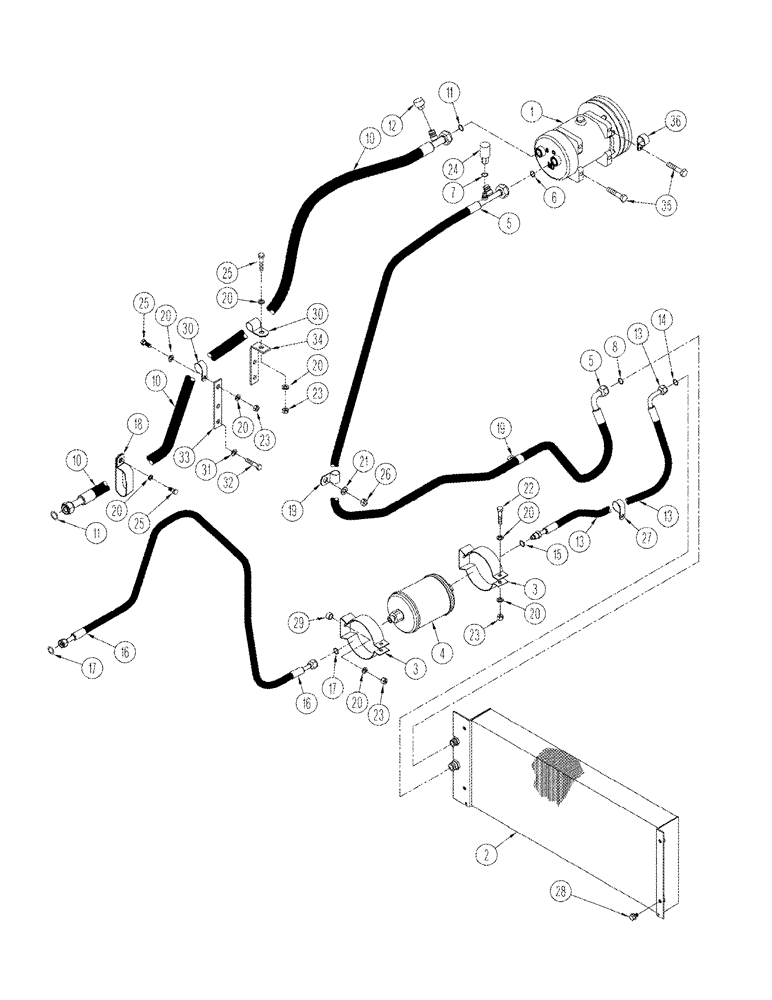 Схема запчастей Case IH STX375 - (09-44) - AIR CONDITIONING SYSTEM (09) - CHASSIS/ATTACHMENTS