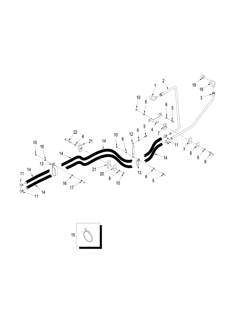 Схема запчастей Case IH STEIGER 335 - (09-37) - HEATER - HOSES (09) - CHASSIS