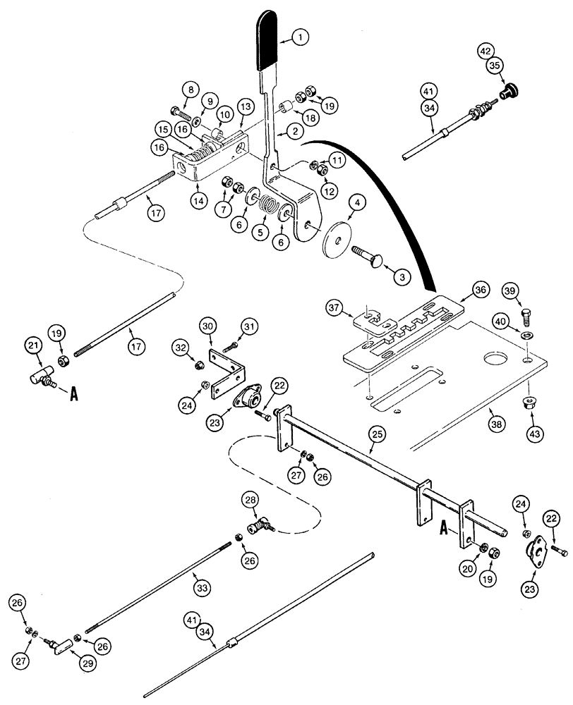 Схема запчастей Case IH 1835C - (3-10) - GASOLINE ENGINE CONTROLS, PRIOR TO P.I.N. JAF0037367 (03) - FUEL SYSTEM